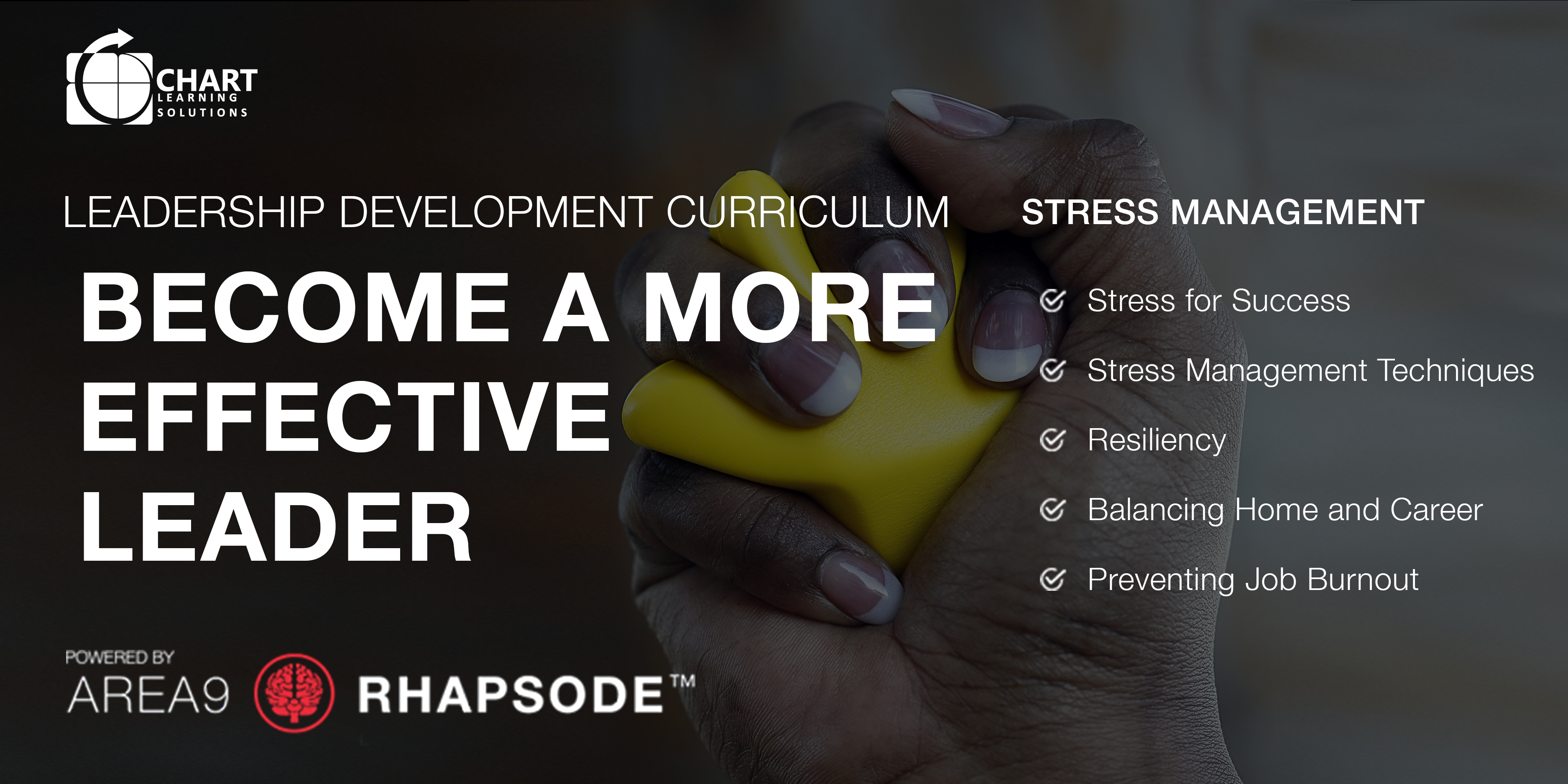 Stress Management for Leaders from the Adaptive Leadership Development Curriculum. Covering: Stress for Success, Stress Management Techniques, Resiliency, Balancing Home and Career, and Preventing Job Burnout